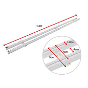 1.5m Double Curtain Tracks Aluminium Rail & Brackets For Both Curtain and Sheer with ceiling and wall V63-849681