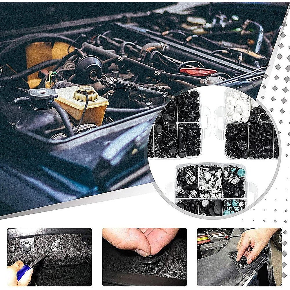 1000PCS Car Retainer Clips Auto Fasteners Push Trim Clips Pin Rivet Bumper Kit V63-850201