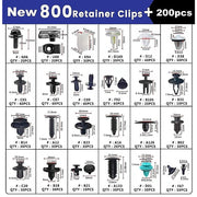 1000PCS Car Retainer Clips Auto Fasteners Push Trim Clips Pin Rivet Bumper Kit V63-850201