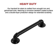 1m Handrail Stair Rail Grab Balustrade Staircase Banister + Installation Kit V63-850211