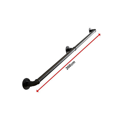 2m Handrail Stair Rail Grab Balustrade Staircase Banister + Installation Kit V63-850221