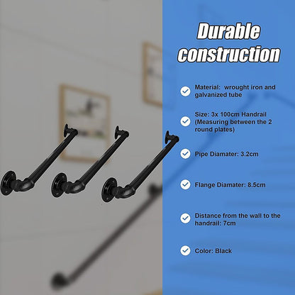 3m Handrail Stair Rail Grab Balustrade Staircase Banister + Installation Kit V63-850231