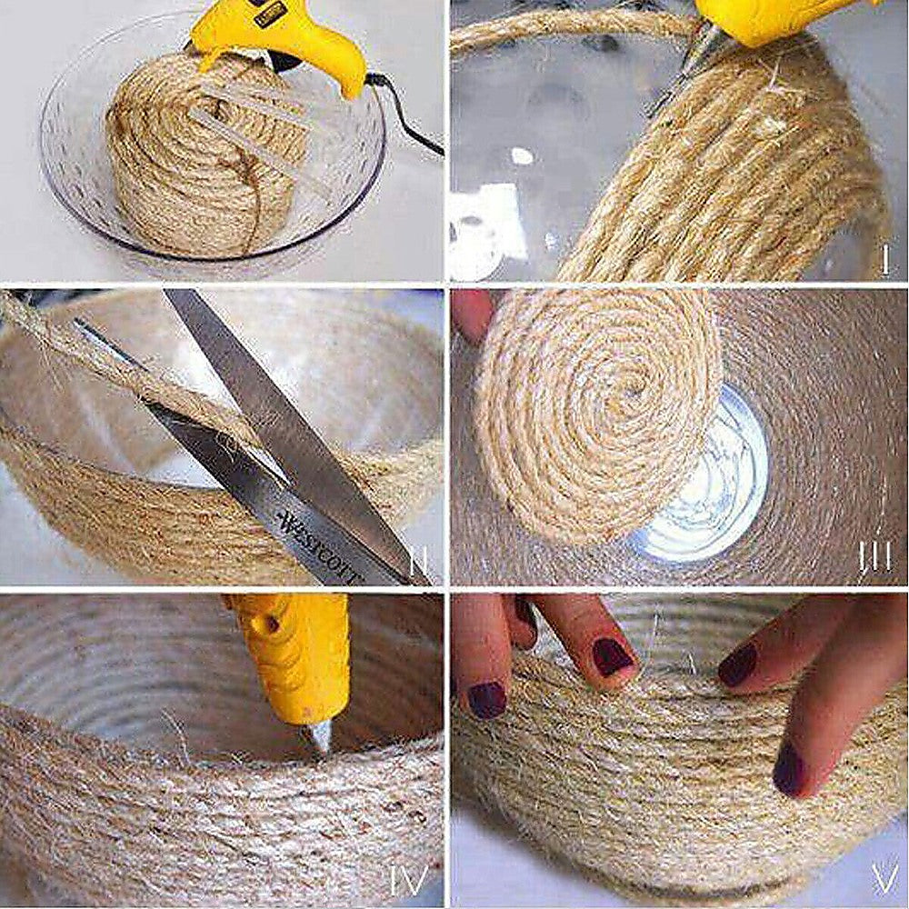 Sisal Rope Natural Jute Hemp Manila Twine Cord 5mm*100m V63-850361