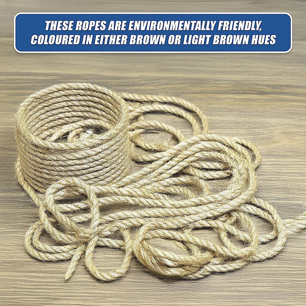 Sisal Rope Natural Jute Hemp Manila Twine Cord 5mm*100m V63-850361