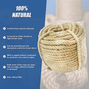 Sisal Rope Natural Jute Hemp Manila Twine Cord 20mm*50m V63-850371