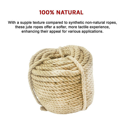 Sisal Rope Natural Jute Hemp Manila Twine Cord 20mm*50m V63-850371