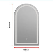 Arched LED Wall Mirror Bathroom Mirrors Makeup Anti-fog 600mm x 1000mm V63-850381