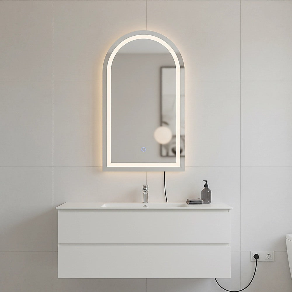 Arched LED Wall Mirror Bathroom Mirrors Makeup Anti-fog 600mm x 1000mm V63-850381