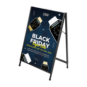 A-Frame Sign 60x90cm - Outdoor Sidewalk Steel Poster Board Display Stand V63-850391