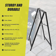 A-Frame Sign 60x90cm - Outdoor Sidewalk Steel Poster Board Display Stand V63-850391