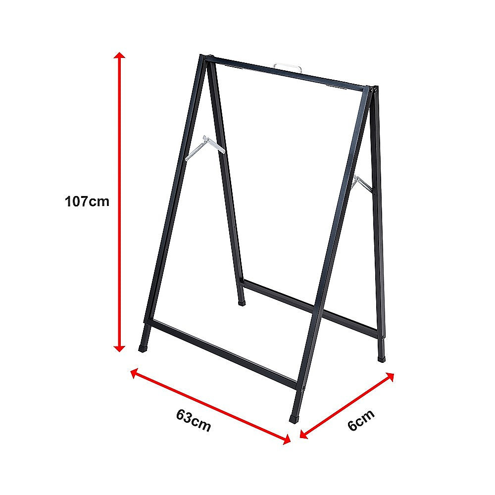 A-Frame Sign 60x90cm - Outdoor Sidewalk Steel Poster Board Display Stand V63-850391