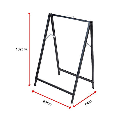 A-Frame Sign 60x90cm - Outdoor Sidewalk Steel Poster Board Display Stand V63-850391