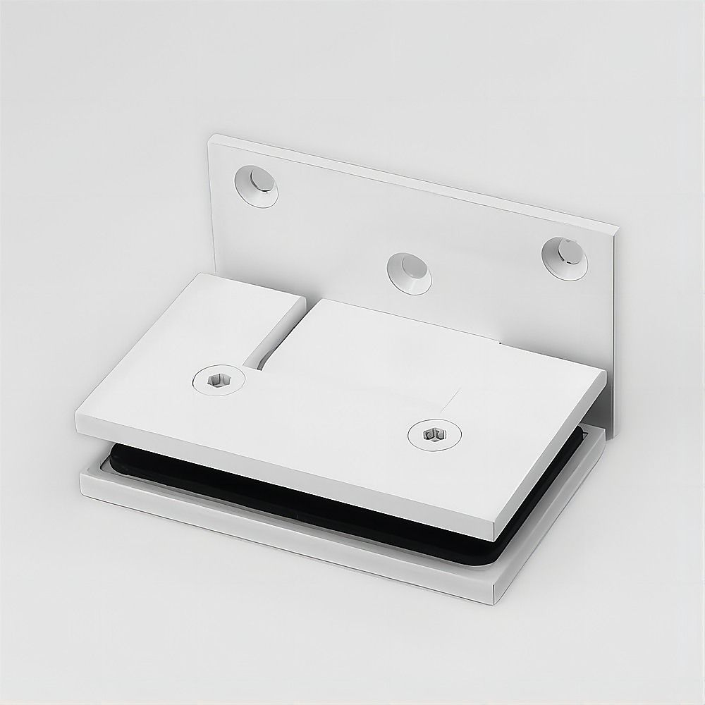 70cm Frameless Swing Bath Screen - White Hardware with Stainless steel hinge for Modern Bathrooms V63-852721