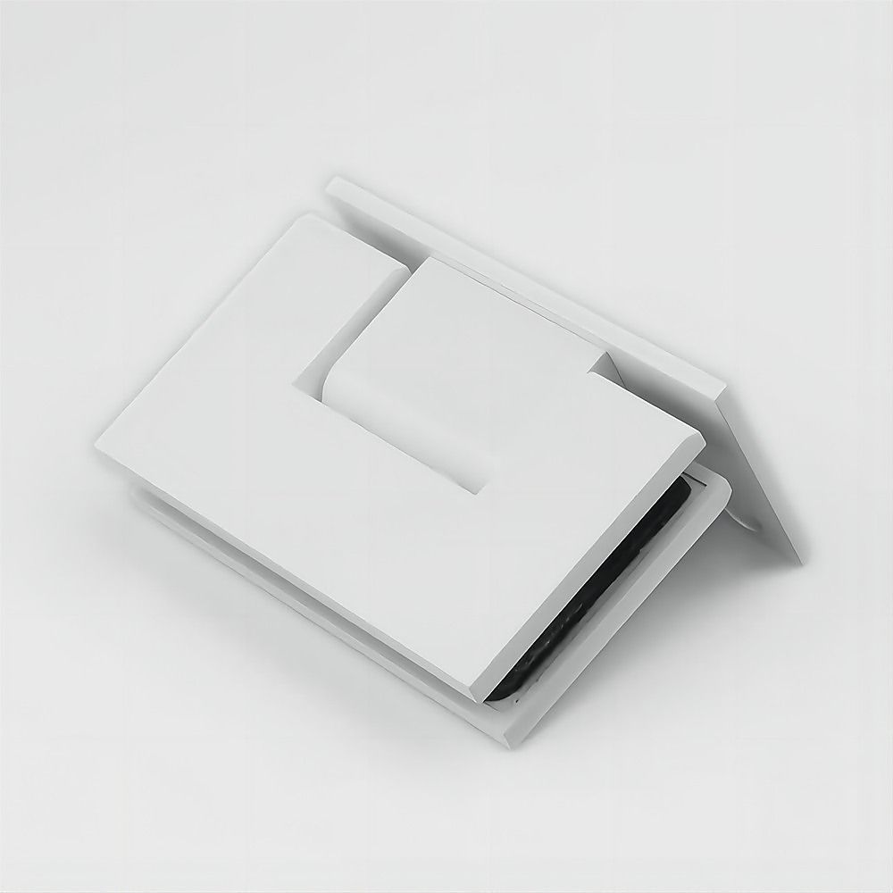 70cm Frameless Swing Bath Screen - White Hardware with Stainless steel hinge for Modern Bathrooms V63-852721