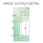 70cm Frameless Swing Bath Screen – Chrome Hardware with Brass hinge for Modern Bathrooms