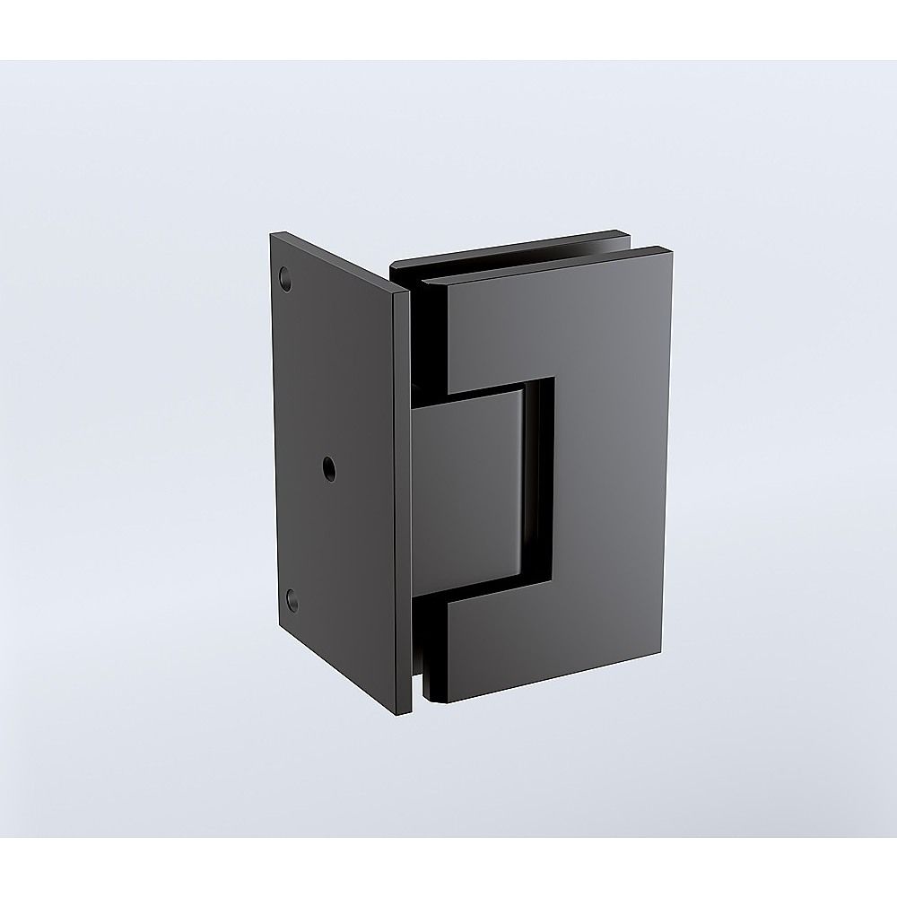 70cm Frameless Swing Bath Screen - Black Hardware with Brass hinge for Modern Bathrooms V63-852821