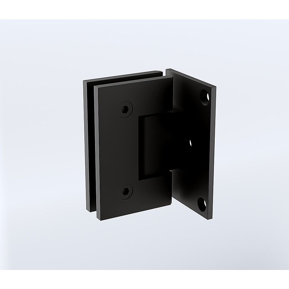 70cm Frameless Swing Bath Screen - Black Hardware with Brass hinge for Modern Bathrooms V63-852821