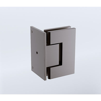 70cm Frameless Swing Bath Screen - Gunmetal Hardware with Brass hinge for Modern Bathrooms V63-852861