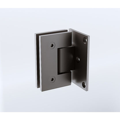 70cm Frameless Swing Bath Screen - Gunmetal Hardware with Brass hinge for Modern Bathrooms V63-852861
