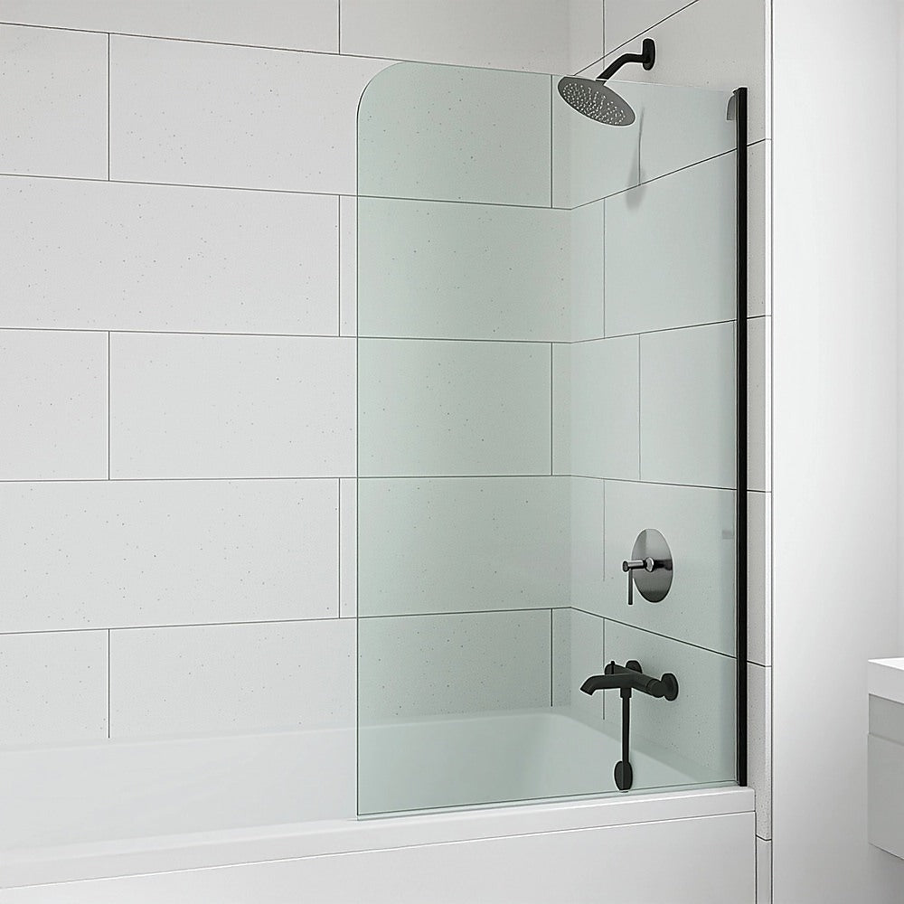 70cm Frameless Glass Bath Screen - Modern Wall Channel in Chrome for Stylish Bathroom Upgrade V63-852941