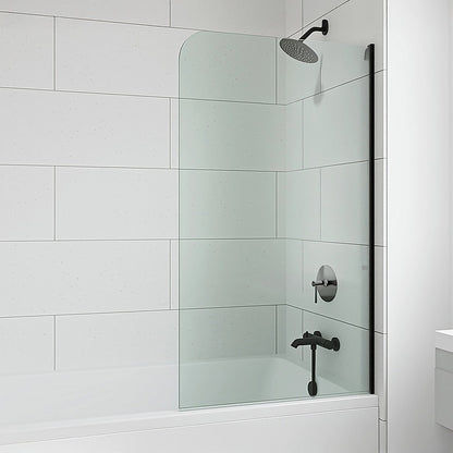70cm Frameless Glass Bath Screen - Modern Wall Channel in Nickel for Stylish Bathroom Upgrade V63-852981