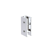 110cm Wall-to-Wall Frameless Shower Screen – Chrome U-Brackets with SS Hinges & Round Knob Handle