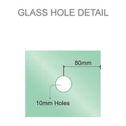 110cm Wall-to-Wall Frameless Shower Screen – Gold F-Brackets with SS Hinges & Round Knob Handle