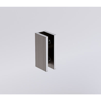 90cm Frameless Wall-to-Wall Shower Screen with Gunmetal U-Brackets and Floor U-Bracket, Brass Hinges & Round V63-857071