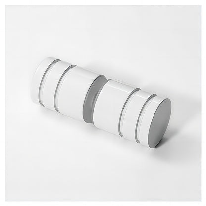 100x90cm Corner Frameless Shower Screen with White U-Brackets and SS Hinges, Round Knob Handle V63-867321