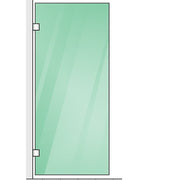 100x100cm Corner Frameless Shower Screen with Gold F-Brackets and SS Hinges, Square Double Pull Handle