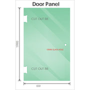 120x80cm Corner Frameless Shower Screen with Gold F-Brackets and Brass Hinges, Square Knob Handle