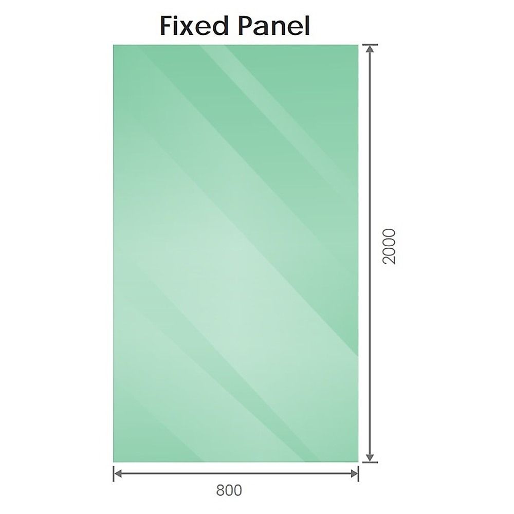 90x80cm Corner Frameless Shower Screen with Gold F-Brackets and Brass Hinges, Round Knob Handle
