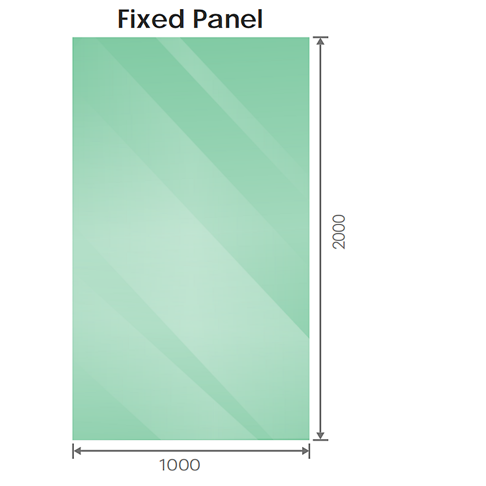 100x100cm Corner Frameless Shower Screen with Nickel F-Brackets and Brass Hinges, Round Knob Handle