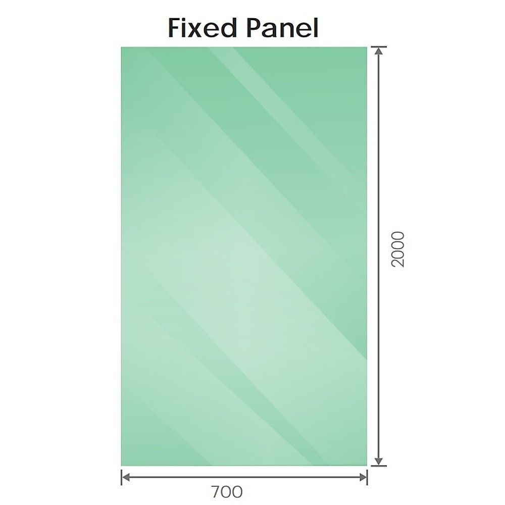 100x70cm Corner Frameless Shower Screen with Gold Wall Channel and Floor F-Bracket and Brass Hinges, Square Double Pull Handle