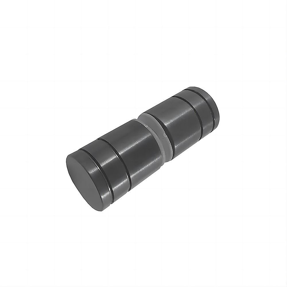 110x110cm Gunmetal Corner Frameless Shower Screen with Wall Channel Brackets, Stainless Steel Hinges & Round V63-891271
