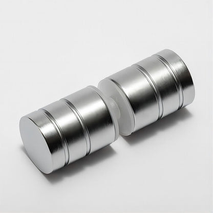 120x100cm Nickel Corner Frameless Shower Screen with Wall Channel Brackets, Stainless Steel Hinges & Round V63-891731