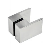 120x70cm Corner Frameless Shower Screen - Chrome Wall Channel with Brass Hinges & Square Double Pull Handle V63-899941