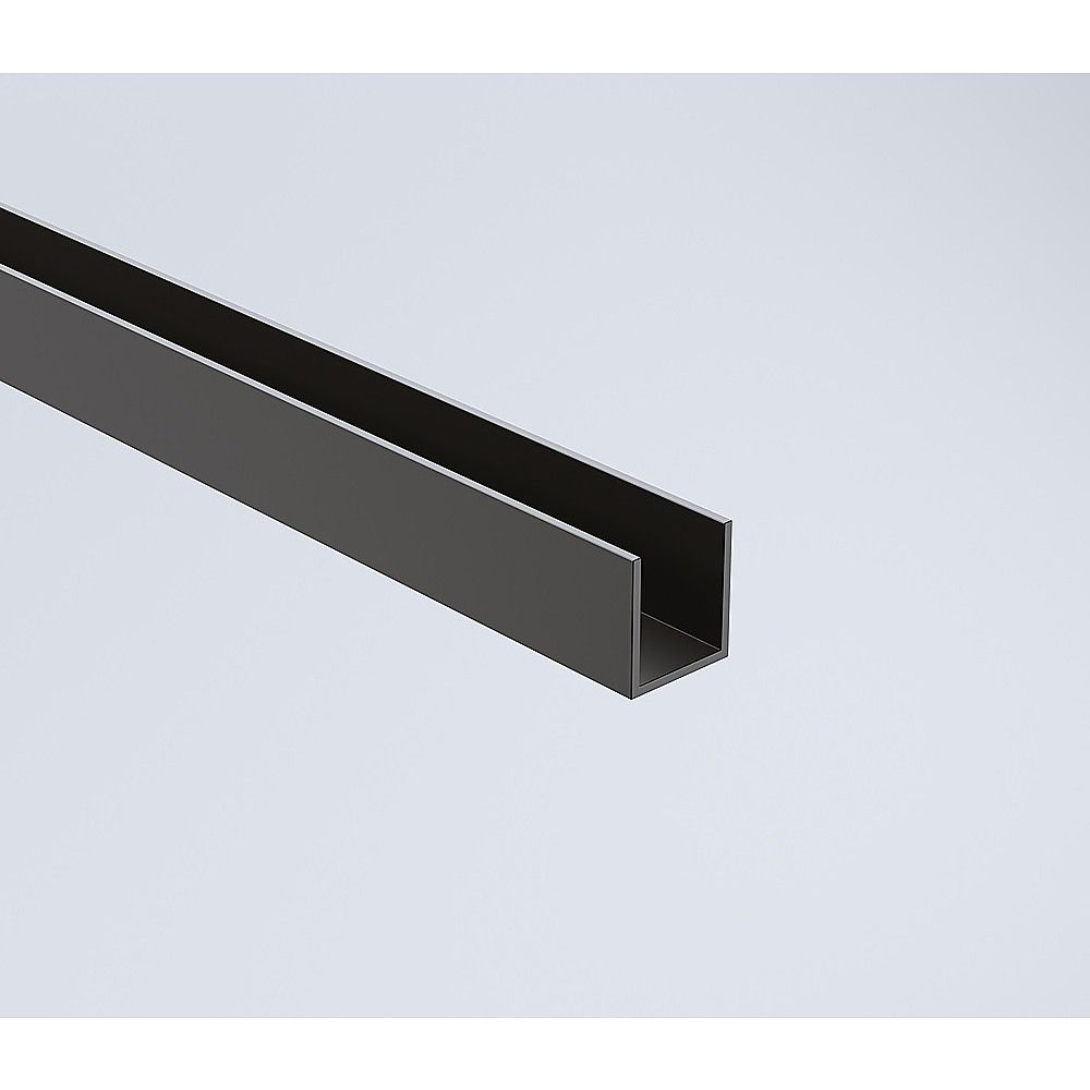 120x70cm Corner Frameless Shower Screen - Black Wall Channel with Brass Hinges & Square Double Pull Handle V63-899961