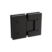 120x70cm Corner Frameless Shower Screen - Black Wall Channel and Floor Channel with Brass Hinges & Square V63-899971