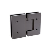 120x70cm Corner Frameless Shower Screen - Gunmetal Wall Channel with Brass Hinges & Square Double Pull Handle V63-900041
