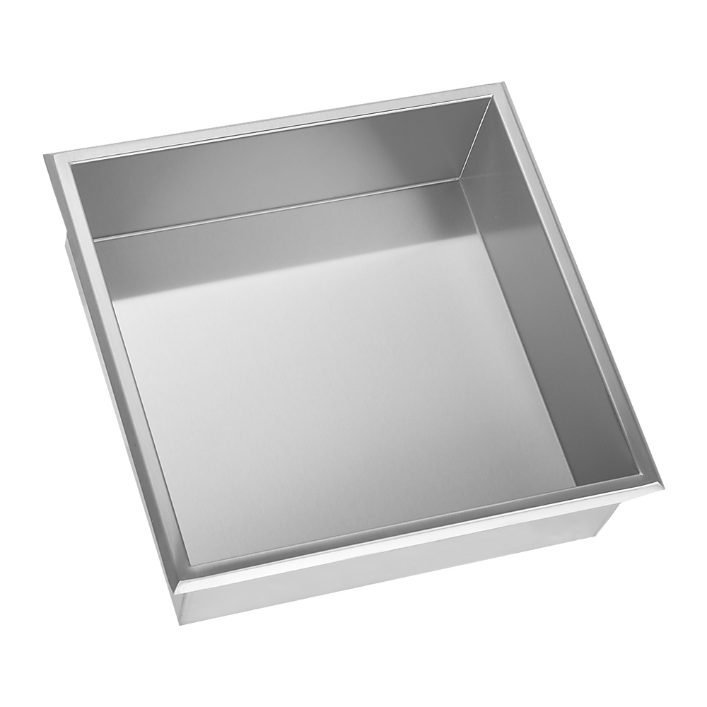 336 x 336 x 101mm Shower Niche Single Shelf Organizer No Tile Needed in Stainless Steel Finish V63-900661