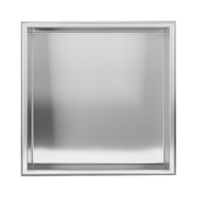 336 x 336 x 101mm Shower Niche Single Shelf Organizer No Tile Needed in Stainless Steel Finish V63-900661