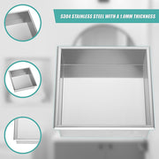 336 x 336 x 101mm Shower Niche Single Shelf Organizer No Tile Needed in Stainless Steel Finish V63-900661
