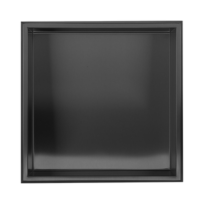 336 x 336 x 101mm Shower Niche Single Shelf Organizer No Tile Needed in Black V63-900671