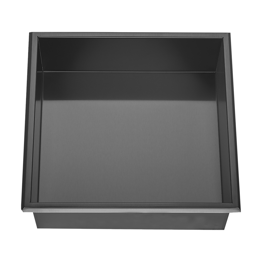 336 x 336 x 101mm Shower Niche Single Shelf Organizer No Tile Needed in Black V63-900671