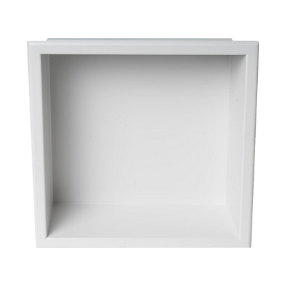 336 x 336 x 101mm Shower Niche Single Shelf Organizer No Tile Needed in White V63-900681