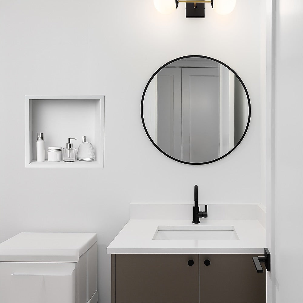 336 x 336 x 101mm Shower Niche Single Shelf Organizer No Tile Needed in White V63-900681