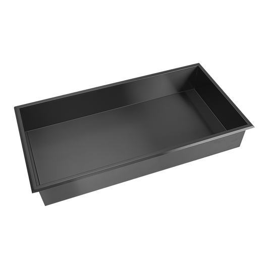 641 x 336 x 101mm Shower Niche Single Shelf Organizer No Tile Needed in Black V63-900711