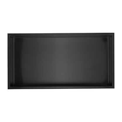 641 x 336 x 101mm Shower Niche Single Shelf Organizer No Tile Needed in Black V63-900711