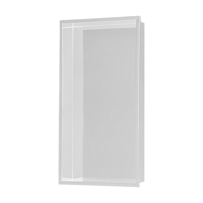 641 x 336 x 101mm Shower Niche Single Shelf Organizer No Tile Needed in White V63-900721
